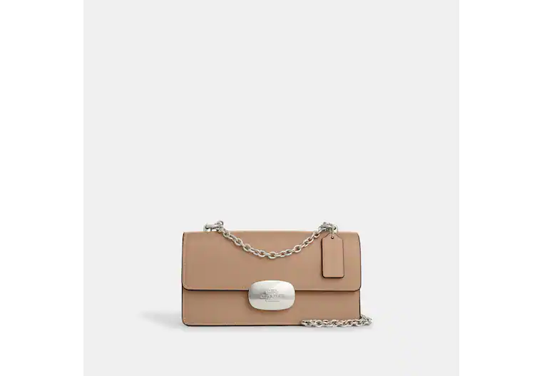 Coach Eliza Flap Crossbody In Taupe