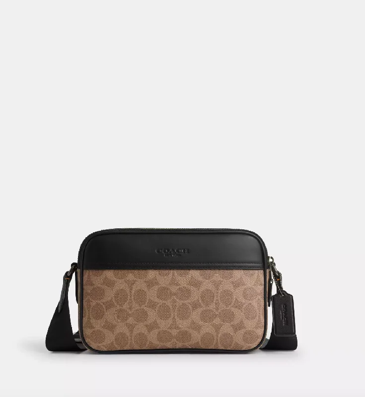 Coach Graham Crossbody In Signature Tan Black