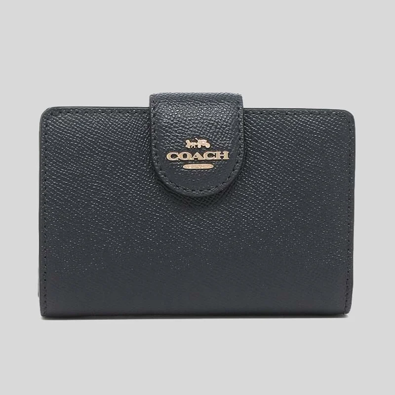 Coach Medium Corner Zip Wallet 6390 Midnight