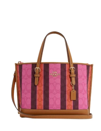 Coach Mollie Tote 25 In Signature Jacquard With Stripes