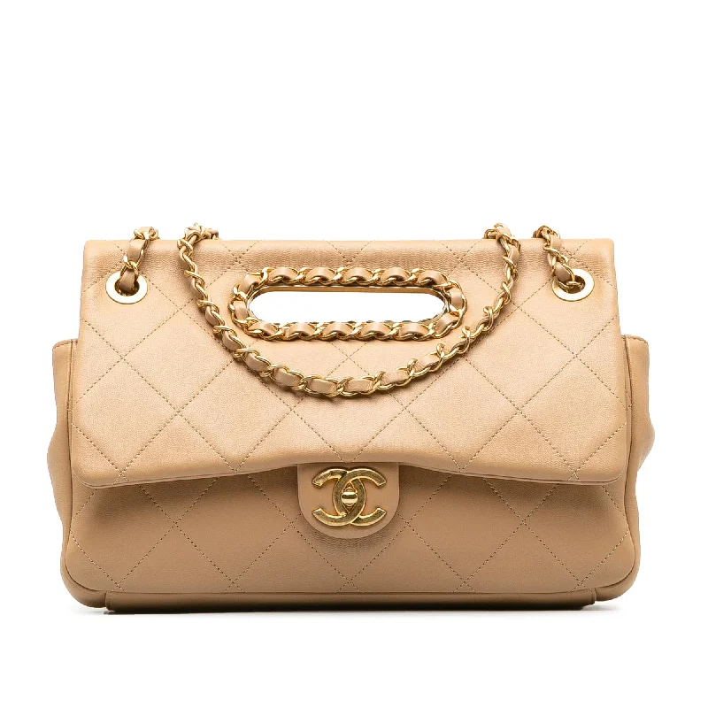 Chanel A Real Catch Lambskin Satchel (SHG-mZDJD0)