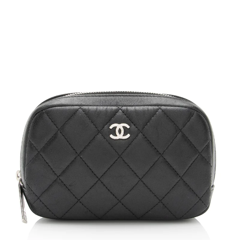 Chanel Lambskin Curvy Small Cosmetic Pouch (SHF-bKQqBi)