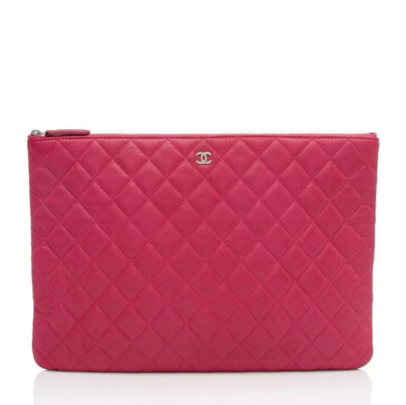 Chanel Lambskin Large O-Case (SHF-tCz0r4)