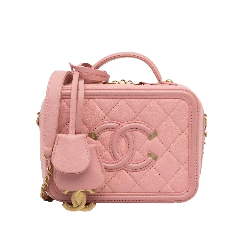 Chanel Small Caviar CC Filigree Vanity Bag (SHG-RkOLyj)