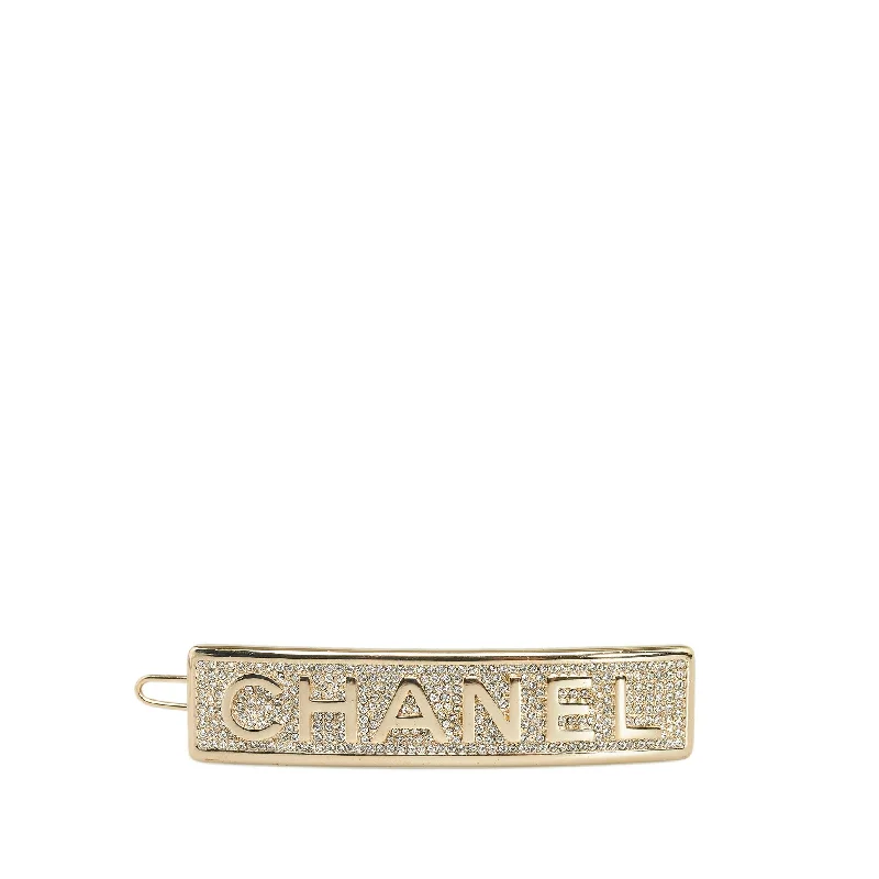 Chanel Strass Logo Barrette (SHG-yLmGLa)