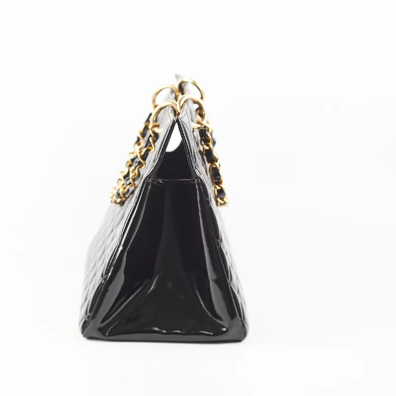 Chanel Vintage Patent Black Tote Black