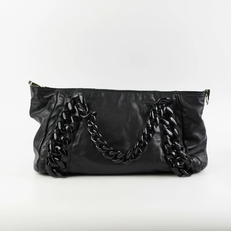 Chanel Resin Modern Chain Tote Black