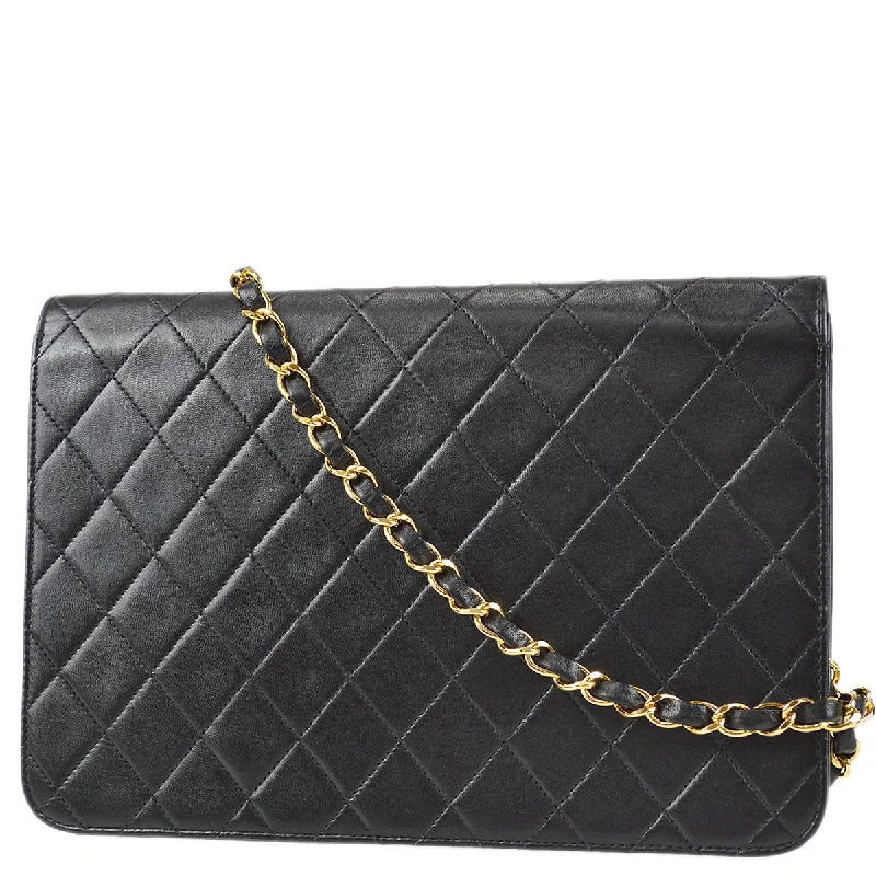 Chanel Classic Flap Shoulder Bag Black Lambskin