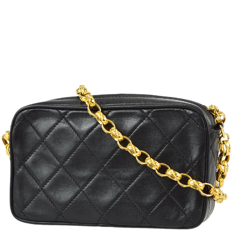 Chanel Fringe Bijou Chain Shoulder Bag Black Lambskin