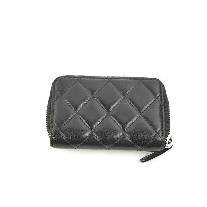 Chanel Zipper Wallet Lambskin Black - Series 22