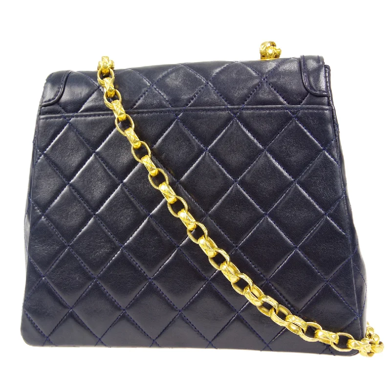 CHANEL Bijou Chain Shoulder Bag Navy Lambskin