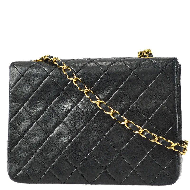 Chanel Classic Flap Shoulder Bag Black Lambskin