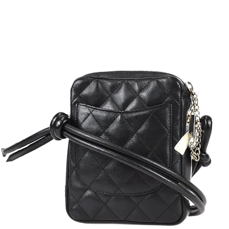 Chanel Cambon Ligne Shoulder Bag Black Calfskin