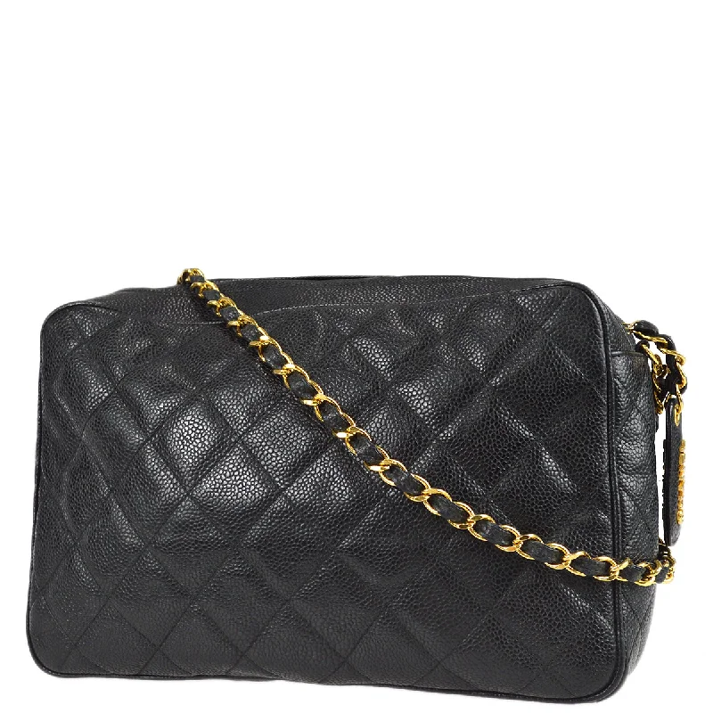 Chanel Chain Shoulder Bag Black Caviar