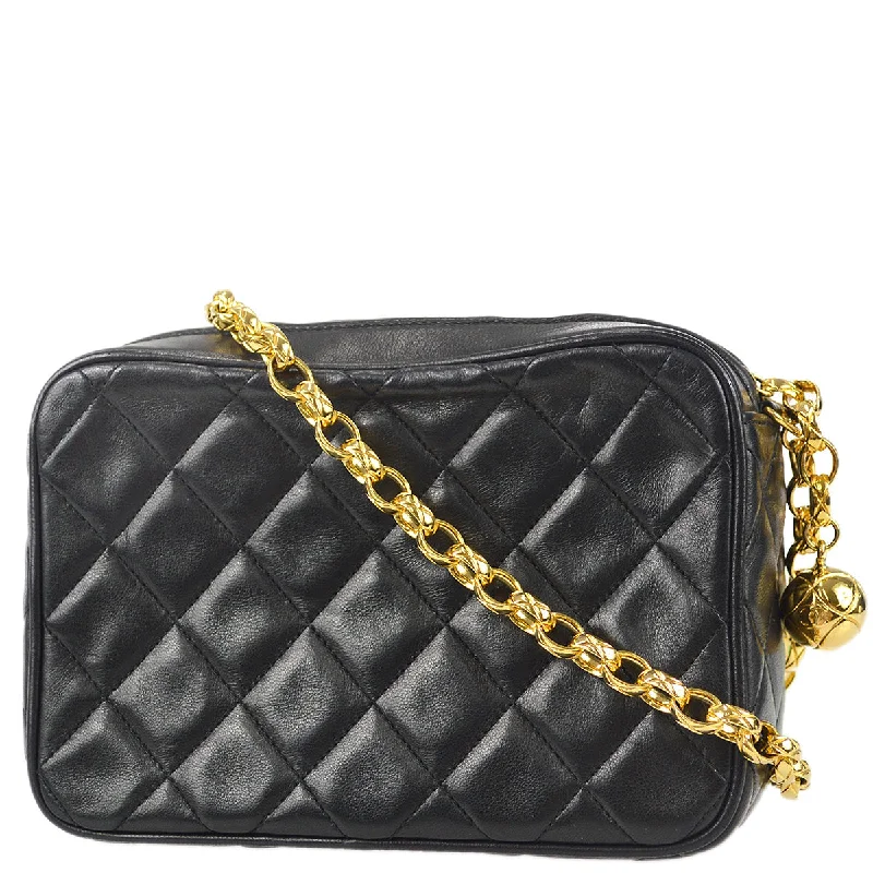 Chanel Classic Flap Bijou Chain Shoulder Bag Black Lambskin