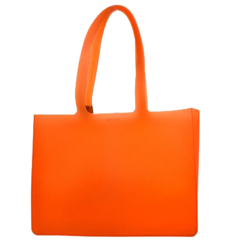 CHANEL Tote Bag Orange Rubber