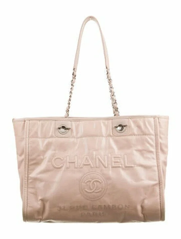 CHANEL Glazed Calfskin Deauville Tote