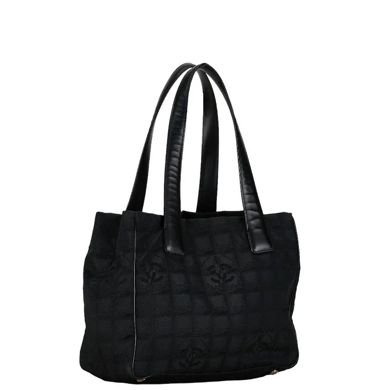 Chanel  Loveel Line Coco Tote Bag Black Nylon Leather  CHANEL