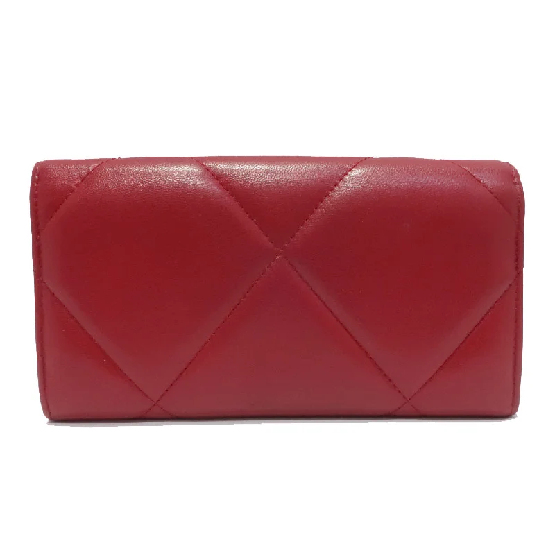 Chanel Matrasse Long Wallet  Wine Red Bordeaux Coco  ly G