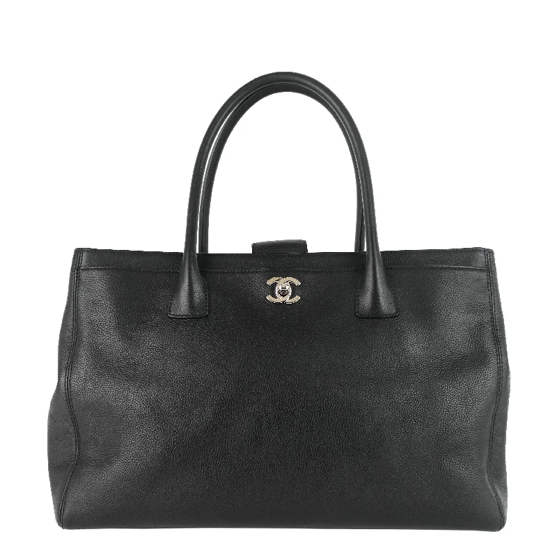 Chanel Cerf Executive Caviar Leather Tote Bag