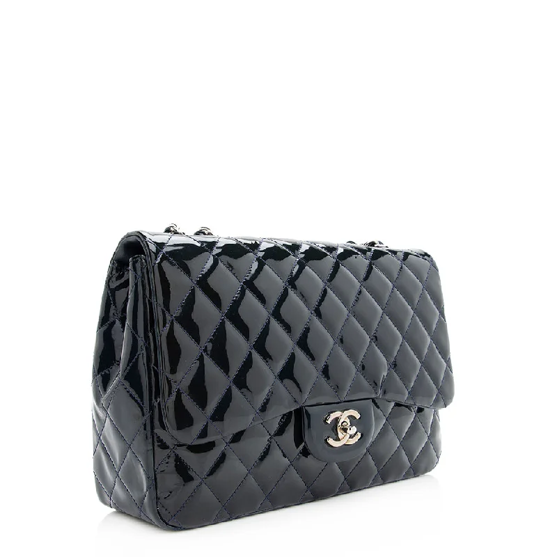 Chanel Patent Leather Classic Jumbo Single Flap Shoulder Bag (19686)