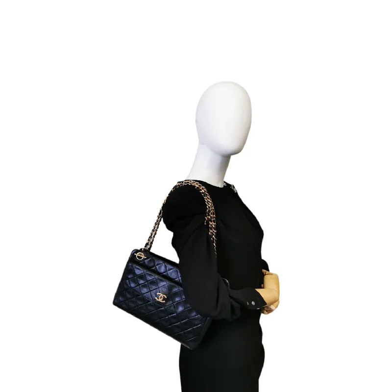 Chanel Shoulder Bag Black Lambskin Gold