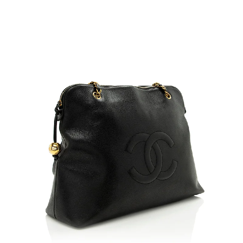 Chanel Vintage Caviar Leather CC Chain Tote - FINAL SALE (17174)