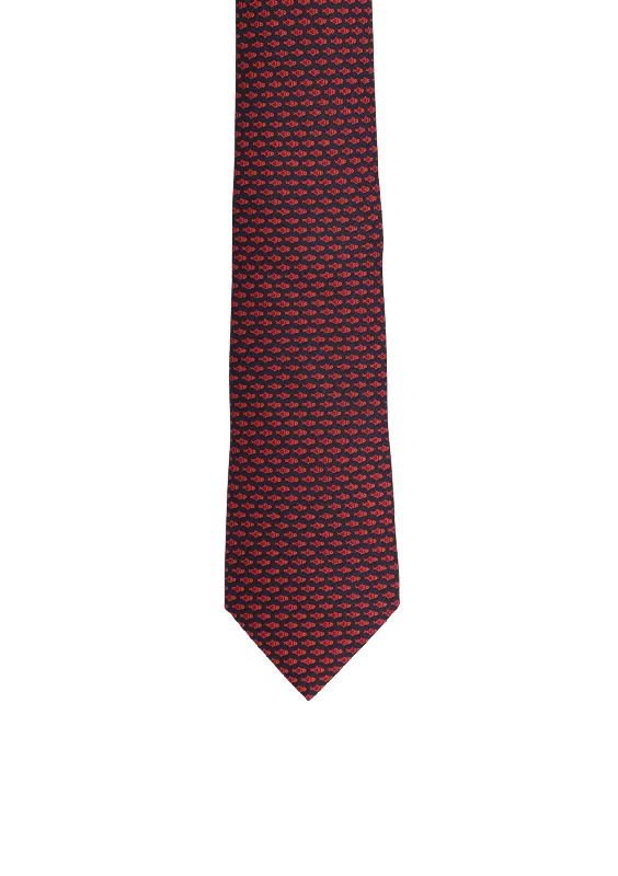 FISH PATTERN SILK TIE