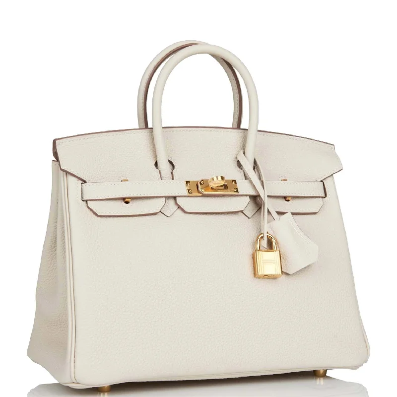 Hermes Birkin 25 Craie Togo Gold Hardware