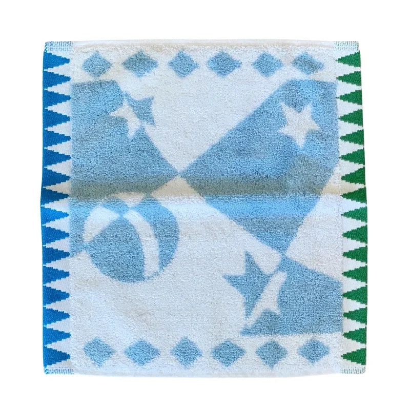 Hermes Blue Cotton Circus Bath Towels