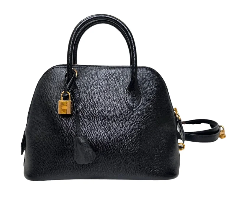 Hermes Bolide 27 in Black Epsom with GHW