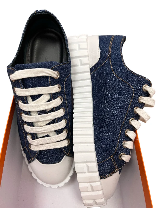 Hermes Denim Cross Sneaker Sz 35.5 SKTR1011