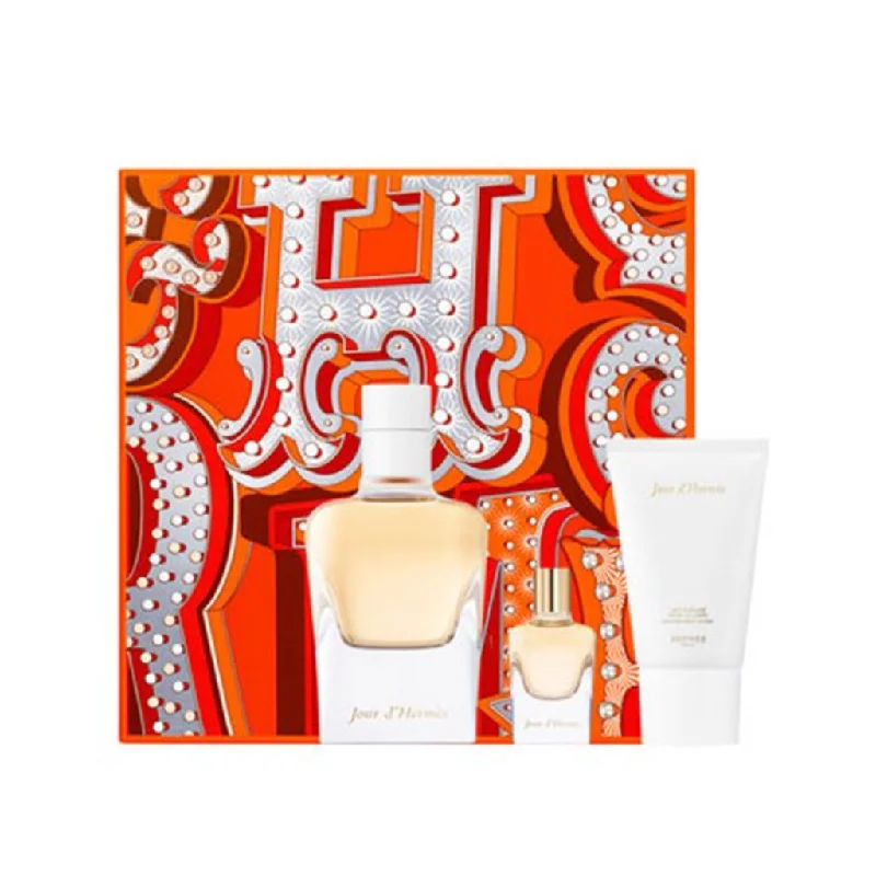 Hermes Jour D'Hermes Eau de Parfum Women's Perfume Gift Set Spray (50ml) with 30ml Body Lotion + 7.5ml EDP