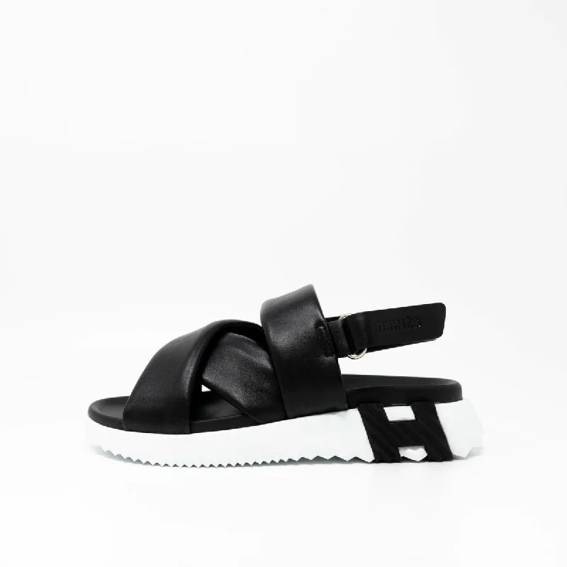 Hermes Noir Electric Sandals 35.5