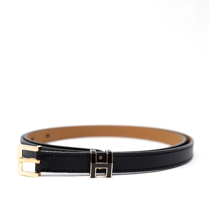 Hermes Noir Epsom Pop H Belt 85