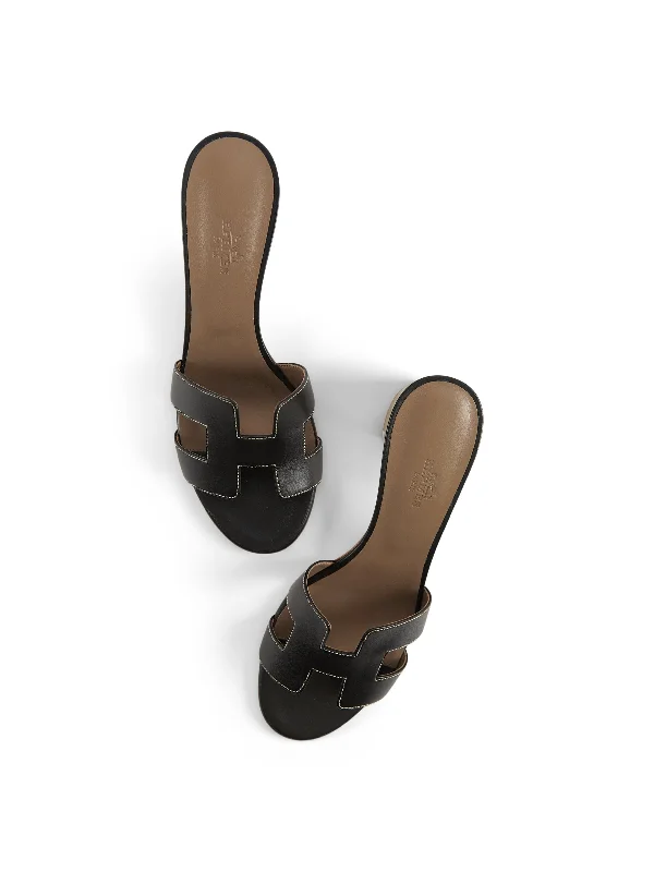 HERMÈS OASIS SANDAL Black - Size 38.5