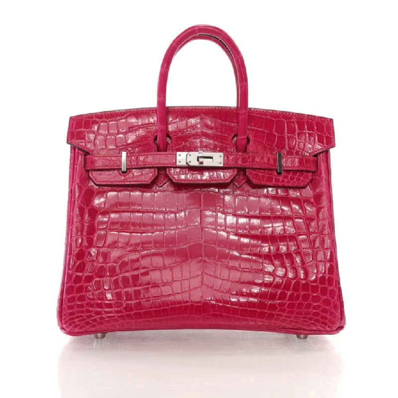 Hermes Rose Mexico Niloticus Crocodile Birkin 25