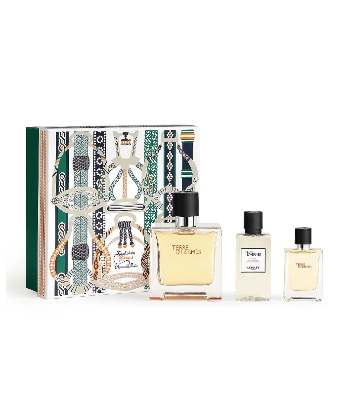 Terre d'Hermès gift set, Parfum, 75ml + 12.5ml + 40ml