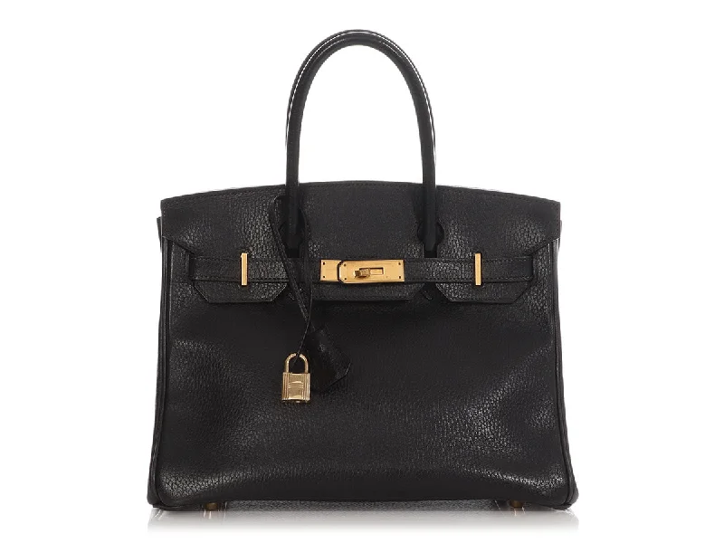 Hermès Vintage Black Ardennes Birkin 30