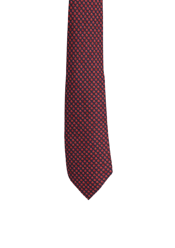 SNAIL PRINTED SILK TIE