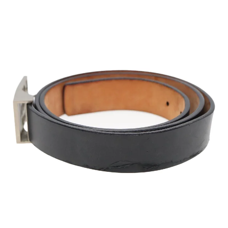 LOUIS VUITTON Ceinture LST Belt Leather 44.9" Black M6809 LV ar12405