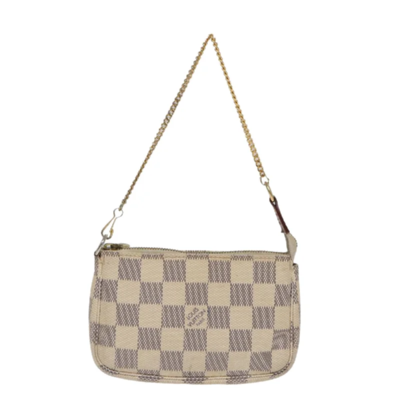 LOUIS VUITTON Damier Azur Mini Pochette Accessoires Pouch N63005 LV 86460