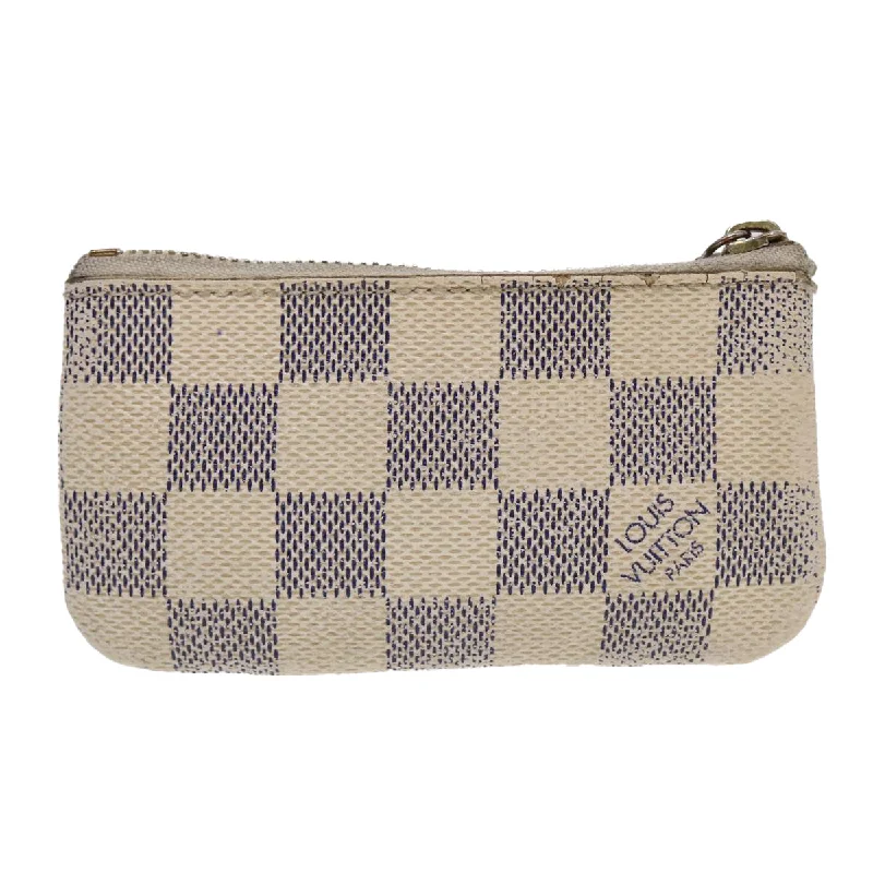 LOUIS VUITTON Damier Azur Pochette Cles Coin Purse N62659 LV bs16937