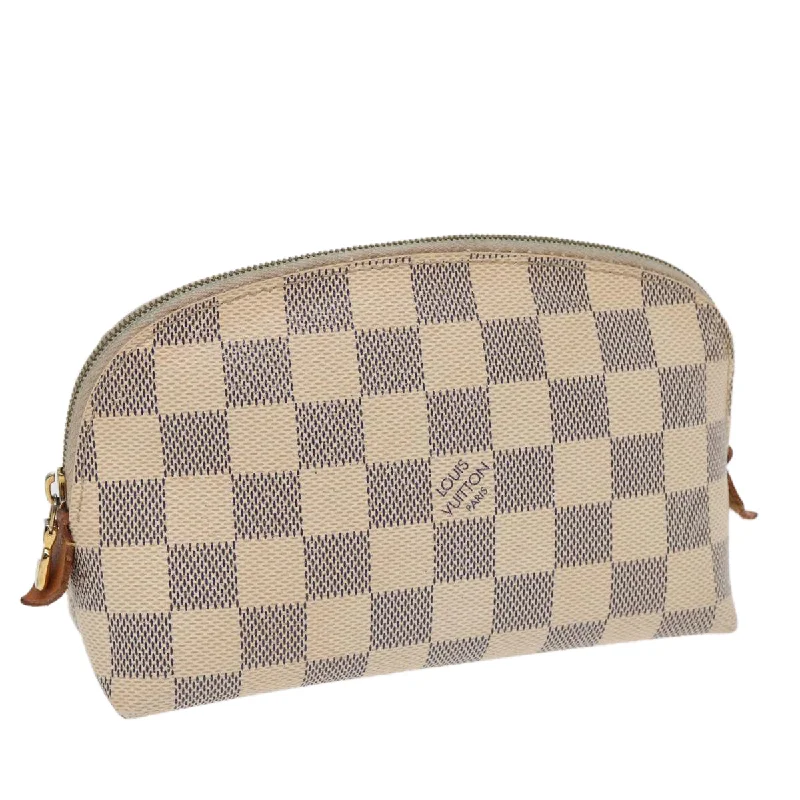 LOUIS VUITTON Damier Azur Pochette Cosmetic PM Pouch N60024 LV 86143