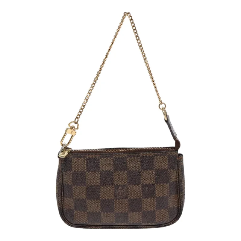 LOUIS VUITTON Damier Ebene Mini Pochette Accessoires Pouch N58009 LV 87408