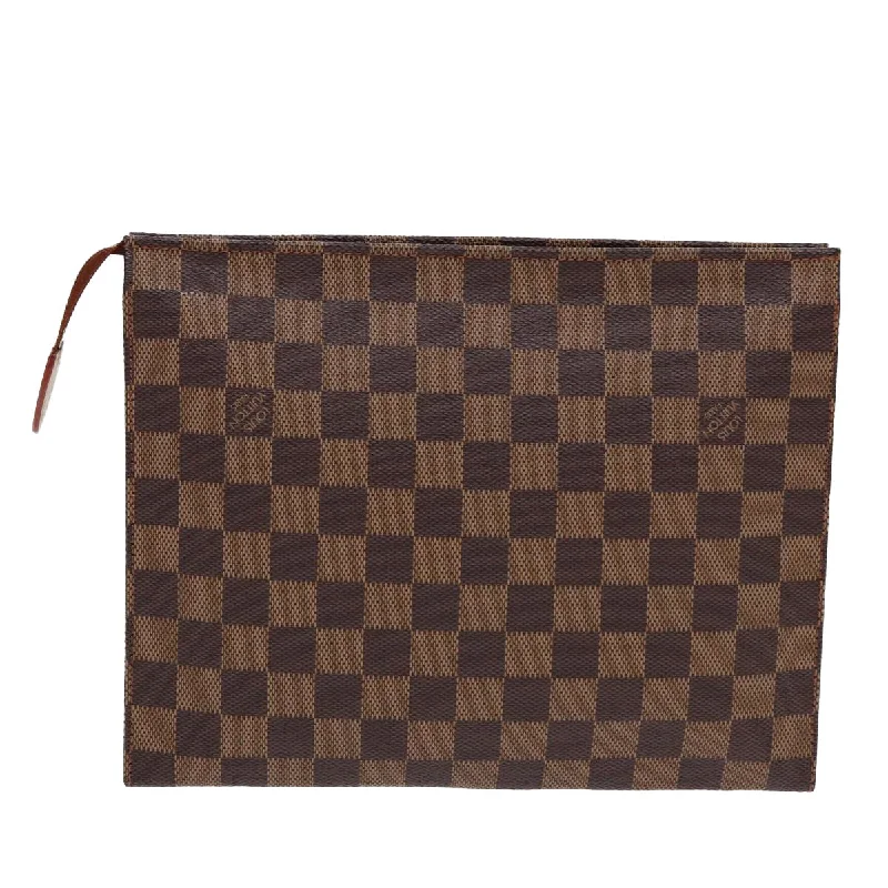 LOUIS VUITTON Damier Ebene Poche Toilette 26 Pouch N47543 LV 85210