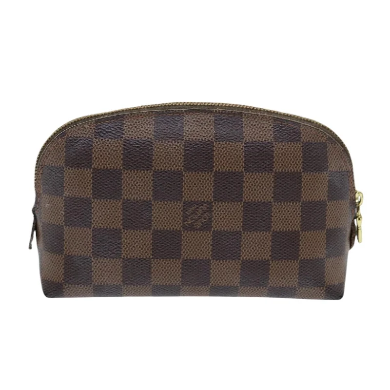 LOUIS VUITTON Damier Ebene Pochette Cosmetic PM Pouch N47516 LV 83821