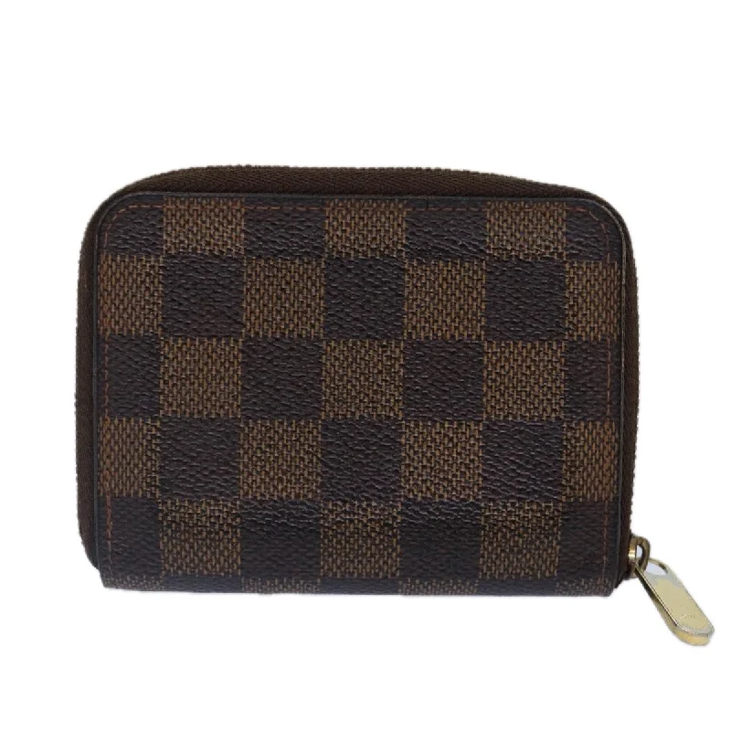 LOUIS VUITTON Damier Ebene Zippy Coin Purse N63070 LV bs17148