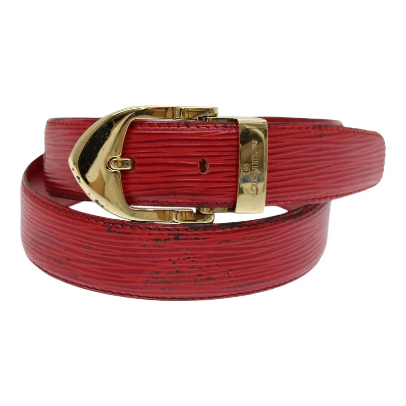 LOUIS VUITTON Epi Ceinture Belt 33.5" Red LV hk1545