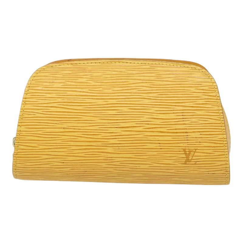 LOUIS VUITTON Epi Dauphine PM Pouch Yellow M48449 LV 88058